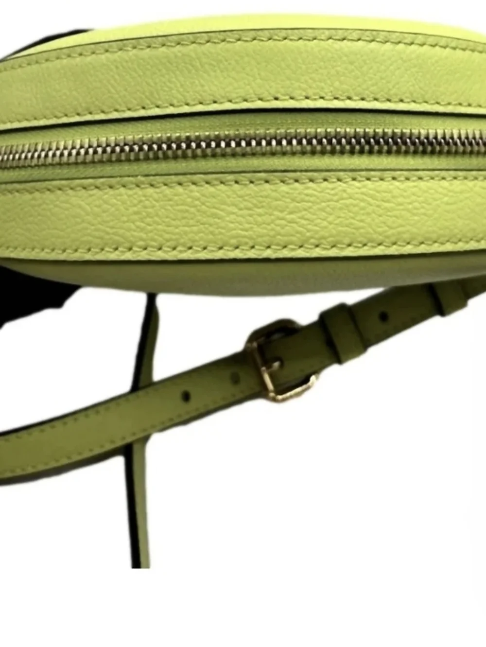 Versace- AUTHENTIC 🍀 NWOT! Lime Green Round Crossbody Bag with Medusa Emblem